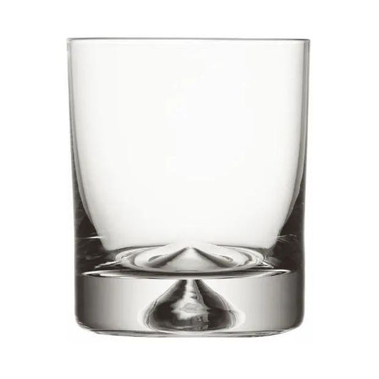 Krosno Dimple Base Whisky Tumbler in 260ml, clear glass with textured dimpled design, perfect for whisky drinking.