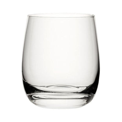 Set of six Crystalite whisky tumblers, 250ml glassware from UK brand, showcasing clear, elegant drinkware for whisky.