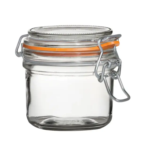200ml glass terrine jar from Glassware UK, clear container with a metal lid for storing food or small items.