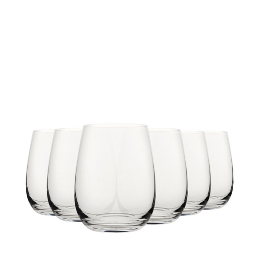 Set of two Bolero whisky glass tumblers by Glassware UK, 350ml capacity, clear glass with a sleek, rounded design for enjoying whisky.