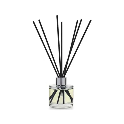 Glass Reed Diffuser with decorative glass bottle and reeds, displayed in a gift box, available in various scents from Glassware UK.