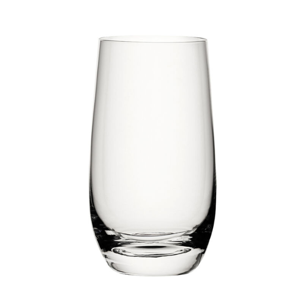 Clear 350ml whisky tumbler from Glassware UK with a sleek highball design, perfect for enjoying your favorite drinks.