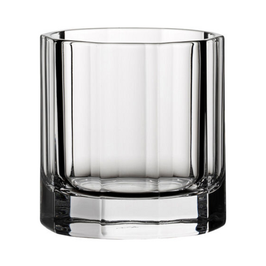 Crystal Churchill DOF whisky tumbler by Glassware UK, 310ml, clear cut-glass design perfect for enjoying whiskey.