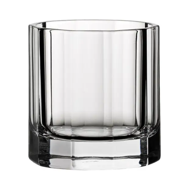 Churchill DOF crystal whisky tumbler with 310ml capacity, clear glassware UK brand, showcasing a sleek, rounded design.