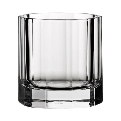 Churchill DOF crystal whisky tumbler with 310ml capacity, clear glassware UK brand, showcasing a sleek, rounded design.