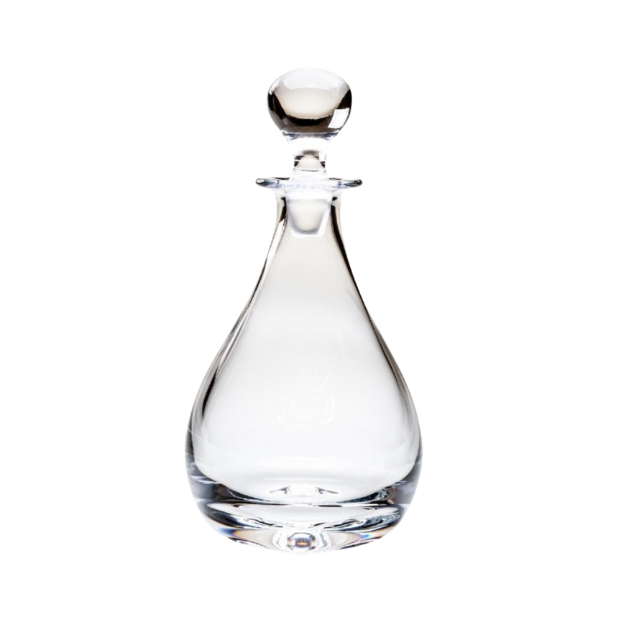 Elegant glass teardrop-shaped wine decanter by Glassware UK, 0.75L capacity, with a sleek crystal design for aerating wine.