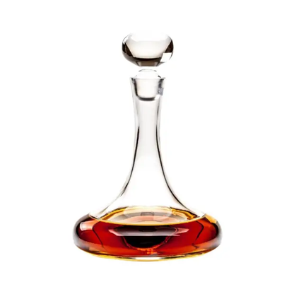 Krosno Ships decanter with 0.75L capacity, clear glassware for storing and serving spirits or wine, by Glassware UK.