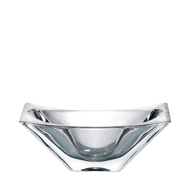 Crystalite Okinawa tapered glass bowl by Glassware UK, 27cm diameter, clear and elegant with a tapered design.