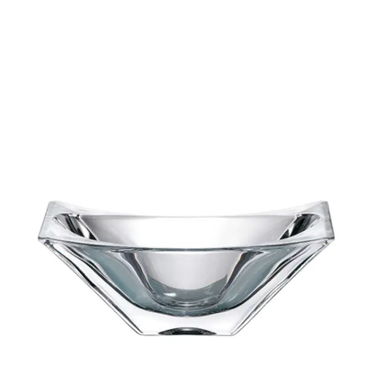 Crystalite Okinawa tapered glass bowl by Glassware UK, 27cm diameter, clear and elegant with a tapered design.