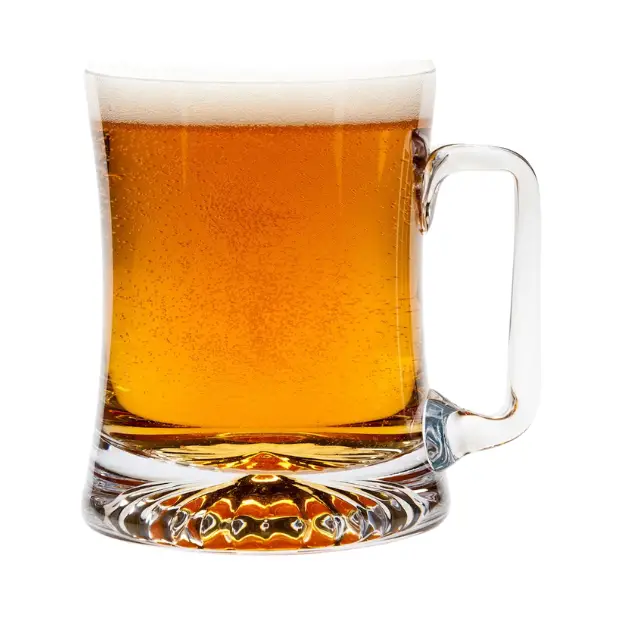 Stellar Glass Tankard 1/2 Pint by Glassware UK, clear glass beverage tankard with sturdy handle, ideal for serving drinks