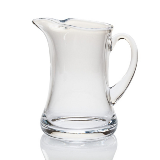 Krosno Handmade 1L ice lip water jug by Glassware UK, clear glass jug with a stylish ice lip design for serving beverages.
