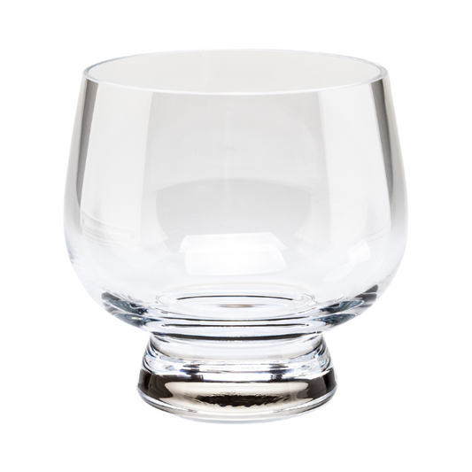 Handmade plain tulip-shaped glass bowl from Glassware UK, showcasing its clear, smooth design perfect for decorative or functional use.