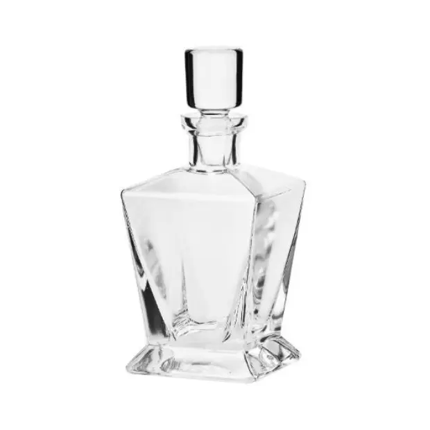 Krosno Handmade Square Glass Decanter 750ml with a clear, elegant design for storing and serving spirits or wine.