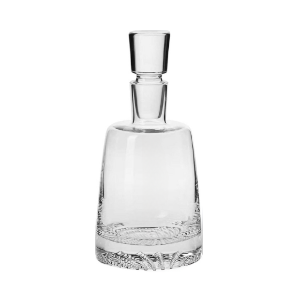 Krosno whisky decanter with 0.95L capacity, clear glass carafe for storing and serving whisky or spirits.
