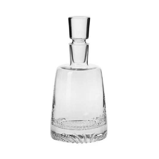 Krosno whisky decanter with 0.95L capacity, clear glass carafe for storing and serving whisky or spirits.