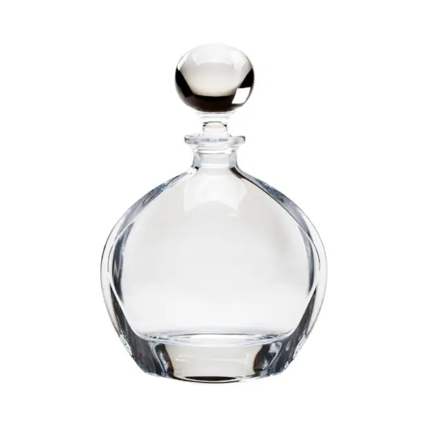 Crystalite Sphere Decanter from Glassware UK with a clear glass sphere-shaped body and a sleek pouring spout.