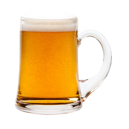 Krosno Classic Glass Tankard, 280ml, clear glass with sturdy handle, designed for beverages, by Glassware UK.
