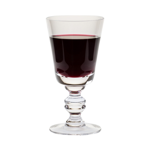 Red wine glass goblet from Glassware UK, 500ml capacity, clear glass with a tall stem for elegant wine serving.
