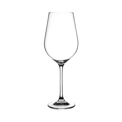 Set of six Krosno Harmony red wine glasses, 470ml, clear glassware with elegant bowl and long stem, by Glassware UK.