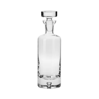 Glassware UK Krosno handmade bubble base decanter with 0.75L capacity, featuring a clear glass design and elegant shape.