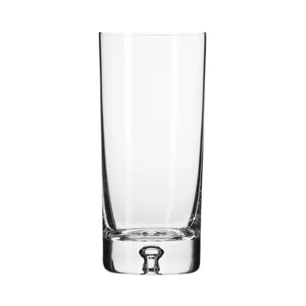 Set of six Krosno Bubble Base highball glasses, 340ml whisky tumblers with unique bubbled glass design, by Glassware UK.