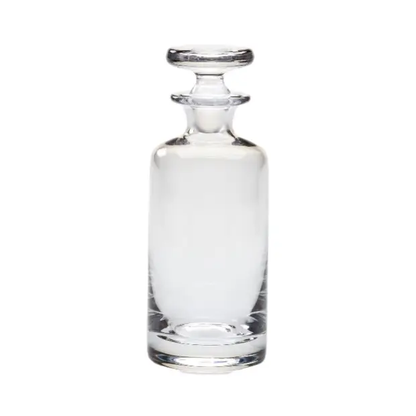 Handmade 0.15L glass mini decanter with two shot glasses in a gift set by Glassware UK, perfect for small pours and special occasions.