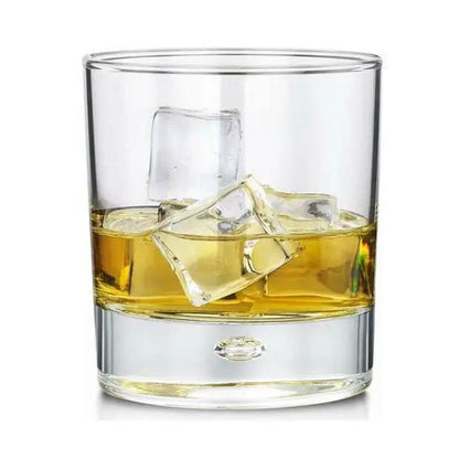 Set of 6 Krosno Bubble Based Whisky Tumblers, 330ml glassware with unique bubble design for enjoying whisky.