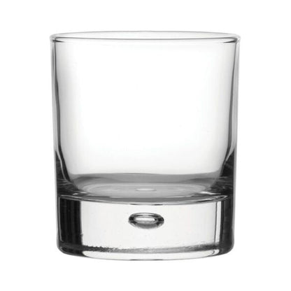Set of six Krosno Bubble Based whisky tumblers, 330ml glassware from UK brand, showcasing clear, textured glass design.