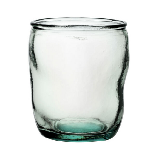 Glassware UK Authentico recycled low glass whisky tumbler, 350ml, with clear design and sturdy base for enjoying spirits.