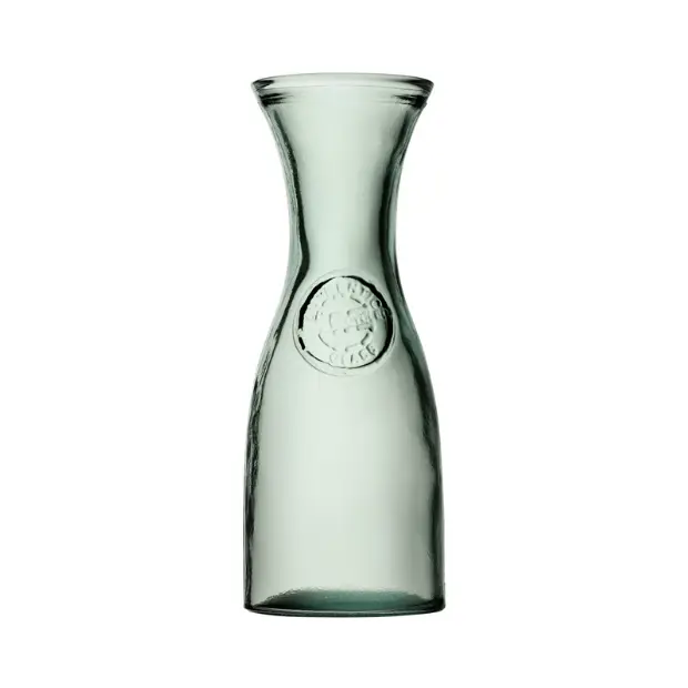 Authentico recycled glass carafe by Glassware UK, 800ml jug with a clear, eco-friendly design for serving beverages.