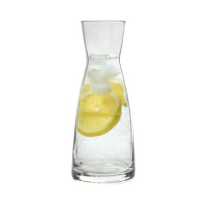 Bormioli Rocco Ypsilon glass jug in clear design, 1.08L capacity, ideal for serving beverages in stylish glassware.