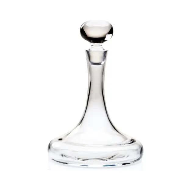 Krosno Ships decanter by Glassware UK, 0.75L, clear glass with a wide base and elegant spout for wine or spirits.