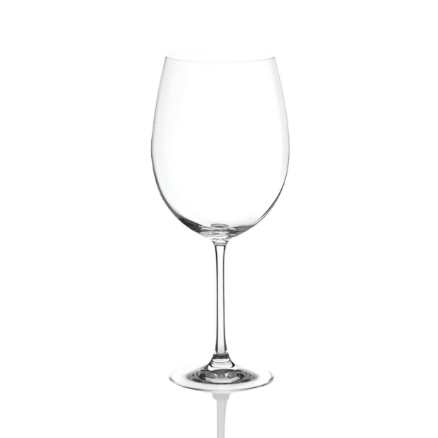 Glassware UK Grande Vino full wine glass with 850ml capacity, clear glass, elegant design, suitable for red or white wine.