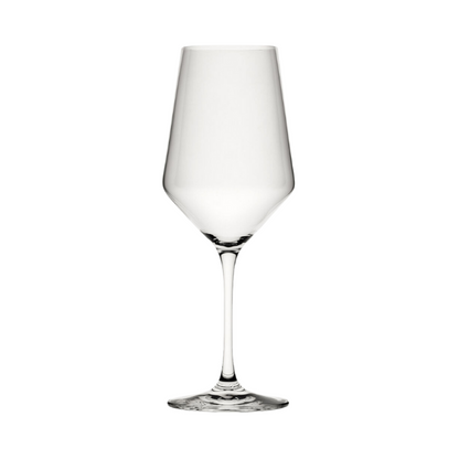 Set of six Murray red wine glasses by Glassware UK, 560ml capacity, clear glass with elegant shape, perfect for wine drinking.