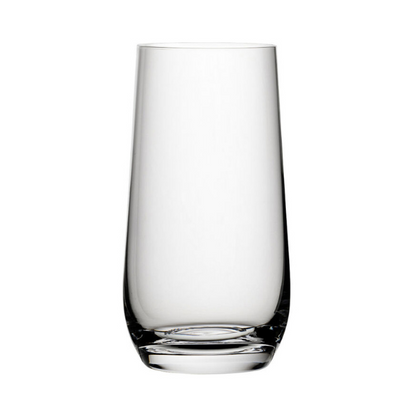 Set of six Murray highball whisky tumblers from Glassware UK, 480ml capacity, clear glass with smooth rounded edges.