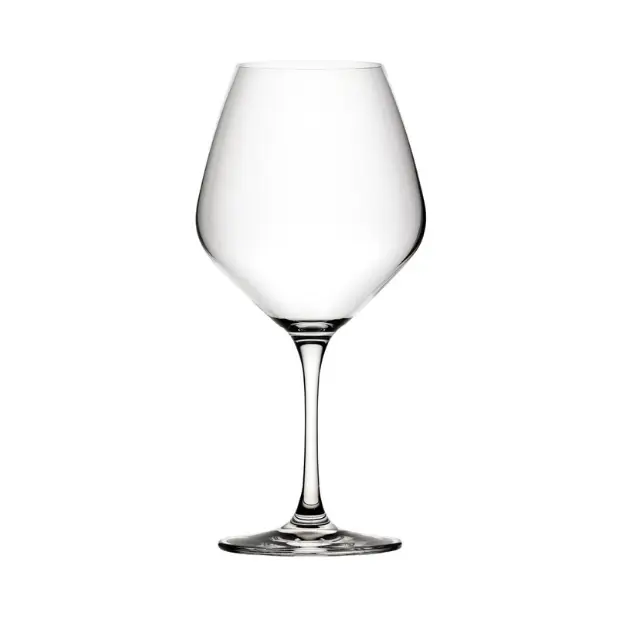 Set of six Seine Burgundy wine glasses by Glassware UK, 630ml, clear glass with elegant design for red wine.