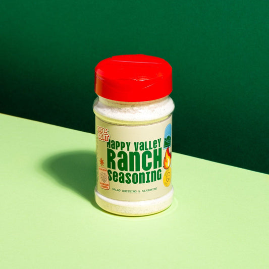 200g jar of American Ranch Seasoning from The GOAT Seasoning Blends, featuring a colorful shaker container.