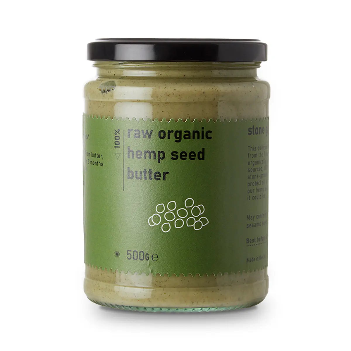 Creamy raw organic hemp seed butter by RawGorilla, perfect for dips and spreads, from Whole Food Earth.
