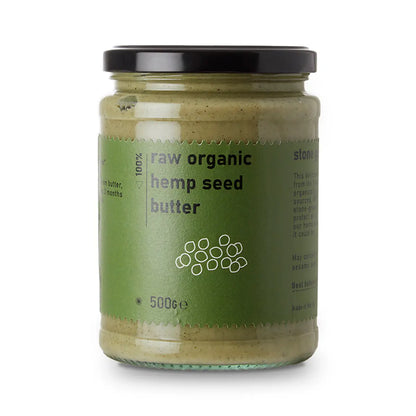 Creamy raw organic hemp seed butter by RawGorilla, perfect for dips and spreads, from Whole Food Earth.