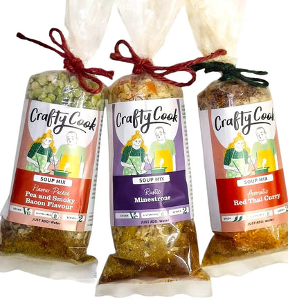 Assorted gluten-free savory mini snacks from Crafty Cook's Choose Your Own Savoury Mini's 3 pack collection.