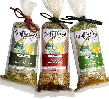 Assorted savory mini snacks from Crafty Cook's Scottish collection, featuring three mini all-purpose savory treats.