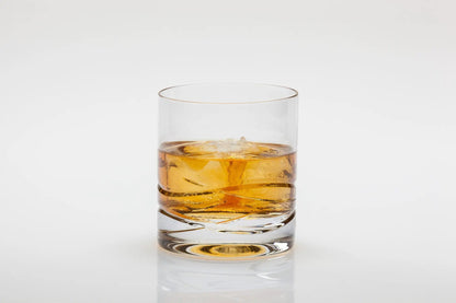 Set of six Crystalite whisky tumblers by Glassware UK, 310ml glassware with clear, smooth glass design for enjoying whisky.
