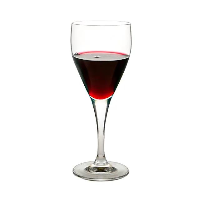 Six Luigi Bormioli Crystalite wine glasses, 360ml, with clear, elegant design, set of 6 for wine drinking.