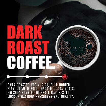 Skull Crusher Nootropic Coffee bag featuring bold skull logo and modern packaging design for enhanced mental focus.