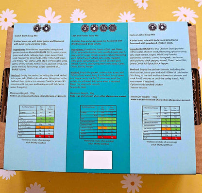 Scottish Collection 3 packs, 6 meals, one box, just add water. Crafty Cook easy fuss free meals