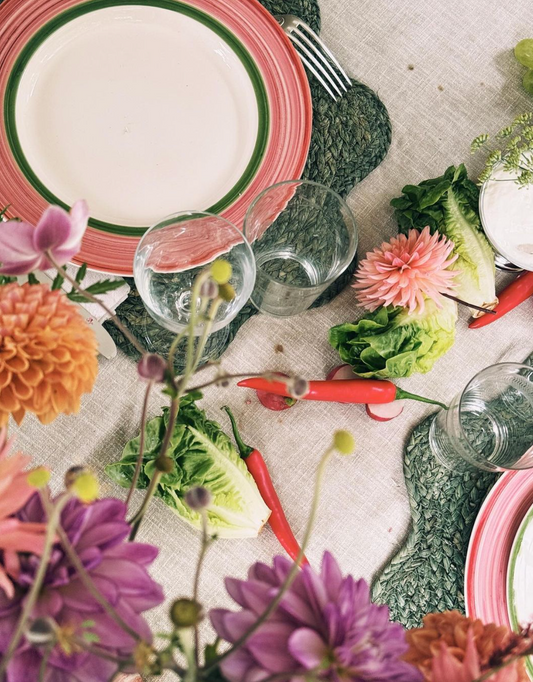 Domenicamarland Dakota side plate with intricate geometric design and earthy tones, perfect for stylish table settings.