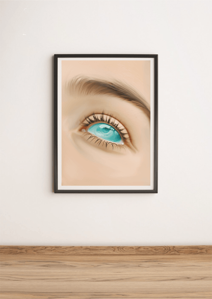 KEOLIX Sea-Gaze art print featuring a serene seascape with soft waves and coastal scenery, perfect for nautical wall decor.