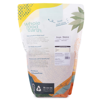 Whole Food Earth soy beans in a 2kg package, fresh and raw soybeans from the Beans & Pulses category.