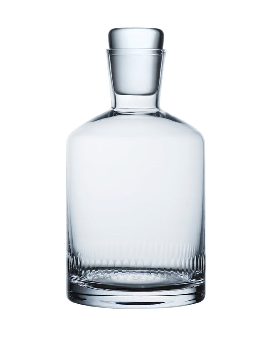 Crystal decanter with spears design by The Vintage List, featuring a sleek, elegant shape and intricate glass detailing.