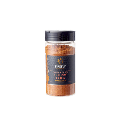 FireFly Barbecue Sweet Fruit Cherry Cola BBQ Rubs gift set with three flavorful sweet and fruity barbecue spice blends.